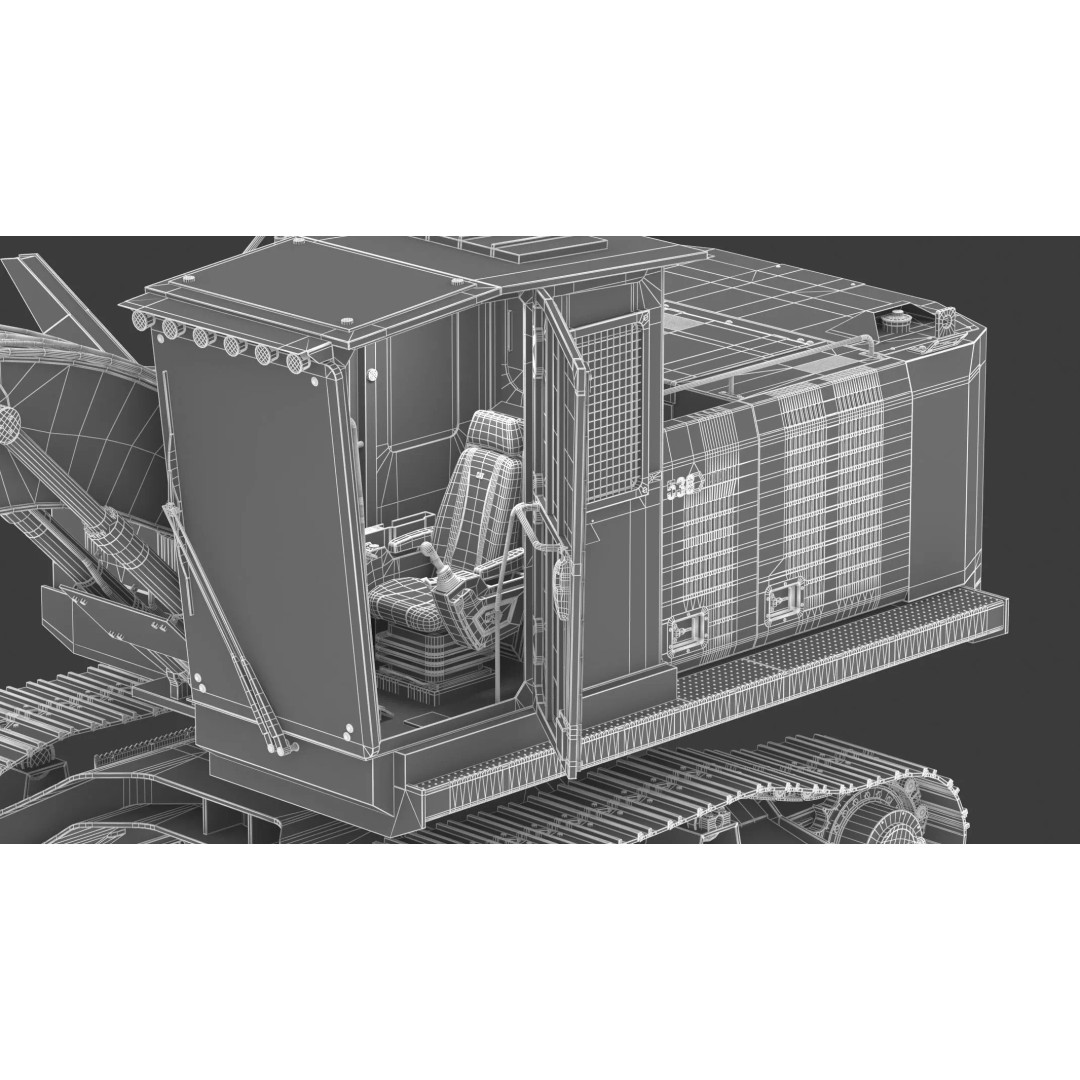 Forest Machines FM538 3D Model – High Poly Industrial Loader, FBX, Blender