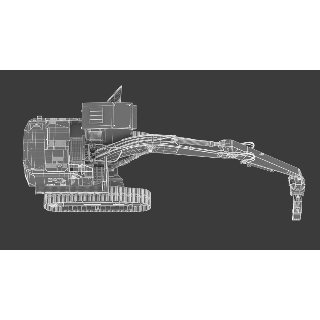 Forest Machines FM538 3D Model – High Poly Industrial Loader, FBX, Blender - View 32