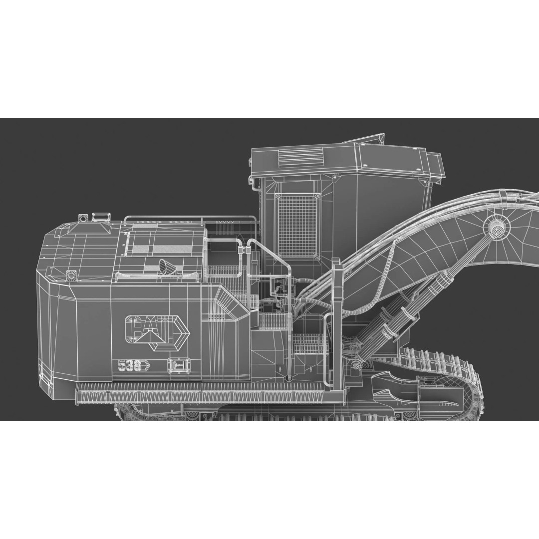 Forest Machines FM538 3D Model – High Poly Industrial Loader, FBX, Blender - View 37