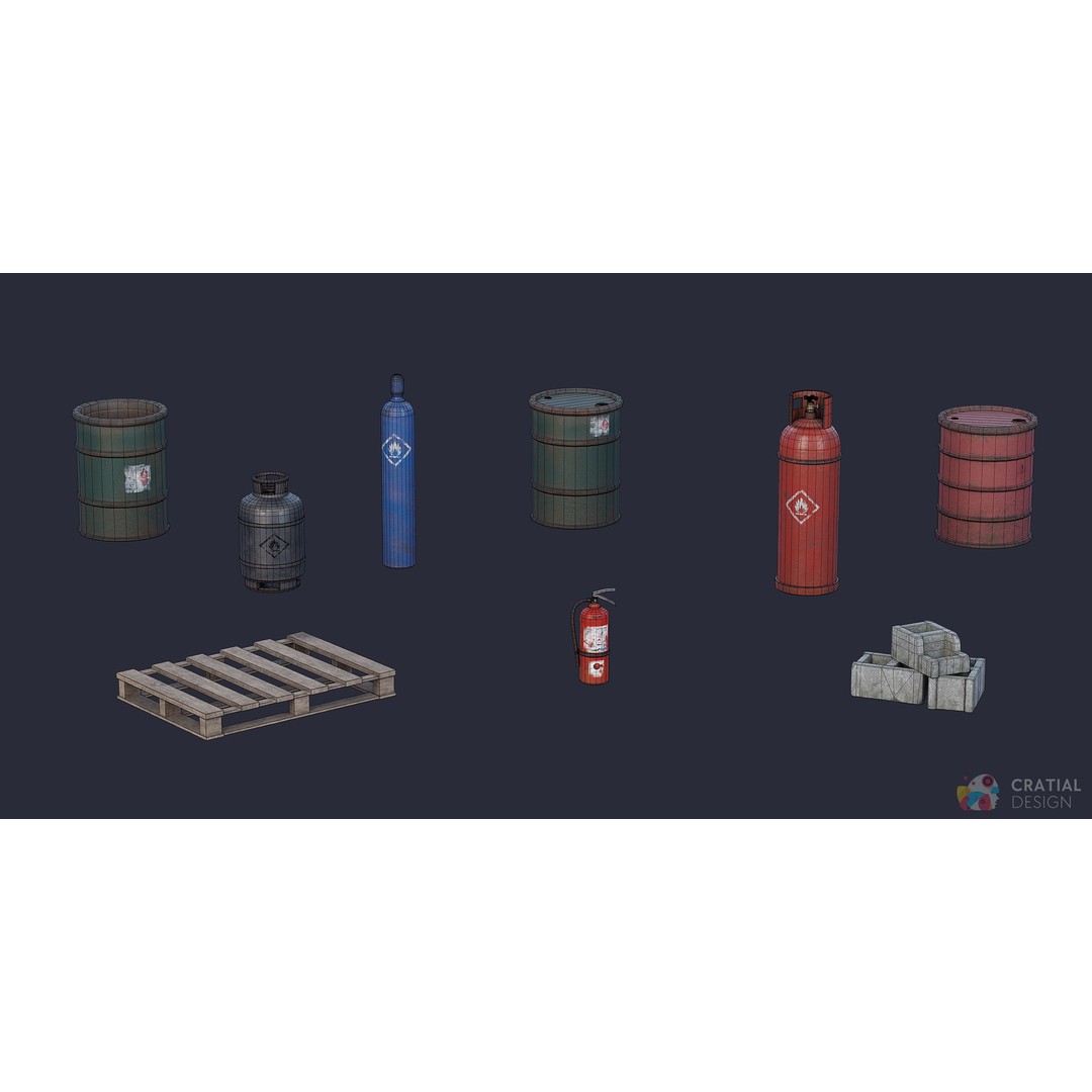 Abandoned Warehouse 3D Model – High-Quality Asset Pack, FBX, Blender - View 10