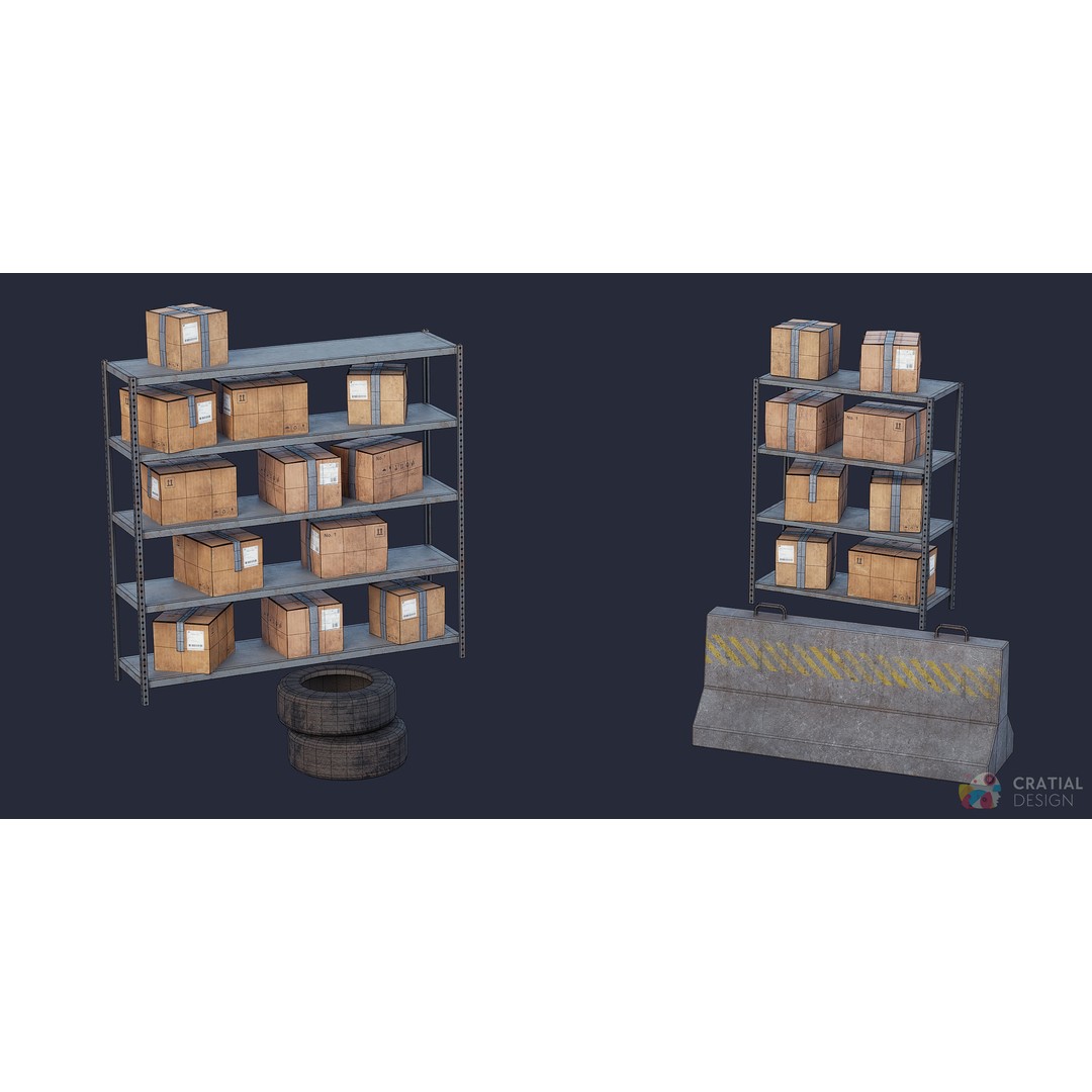 Abandoned Warehouse 3D Model – High-Quality Asset Pack, FBX, Blender - View 12