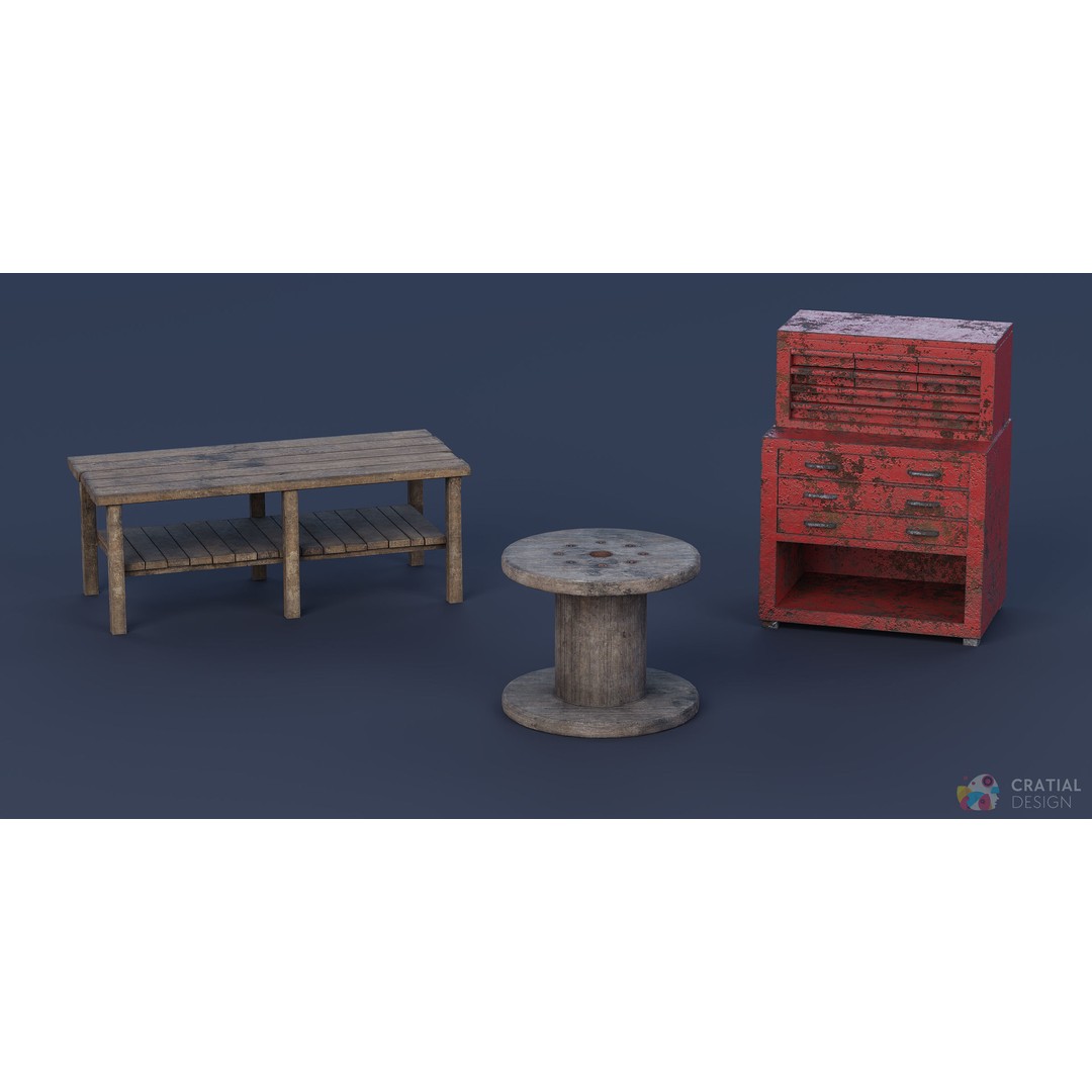Abandoned Warehouse 3D Model – High-Quality Asset Pack, FBX, Blender - View 4