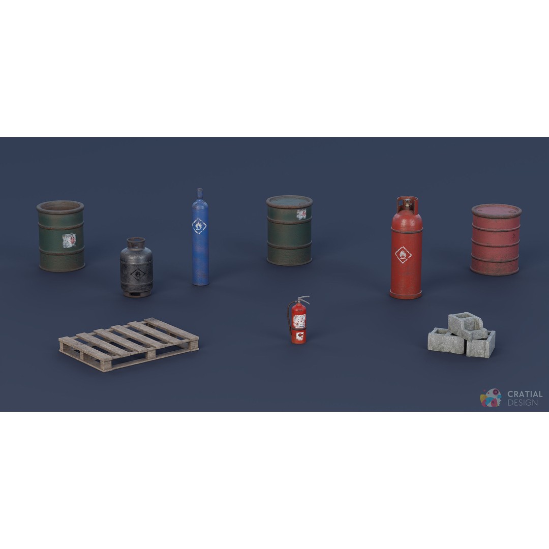 Abandoned Warehouse 3D Model – High-Quality Asset Pack, FBX, Blender - View 5