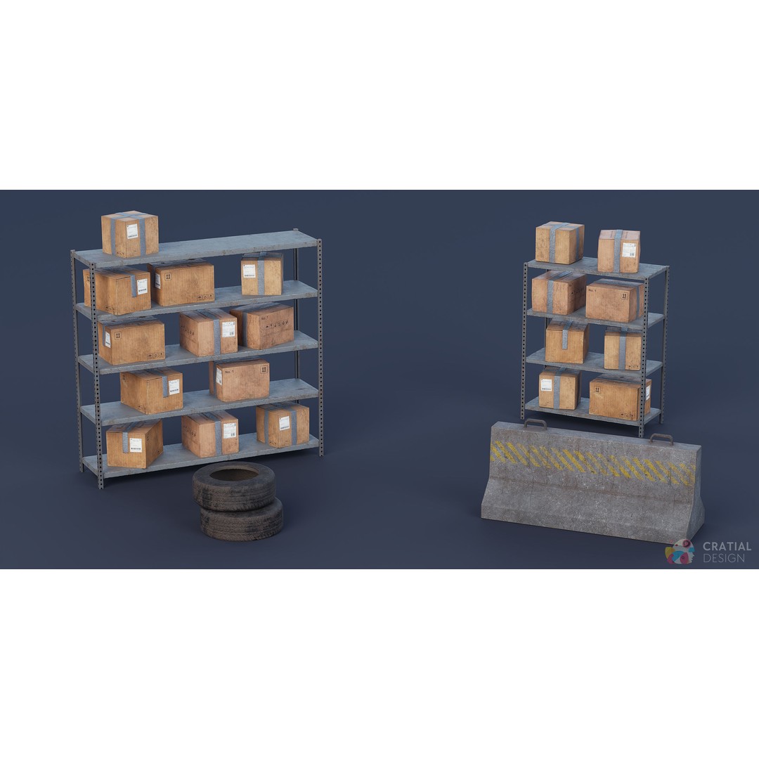 Abandoned Warehouse 3D Model – High-Quality Asset Pack, FBX, Blender - View 6