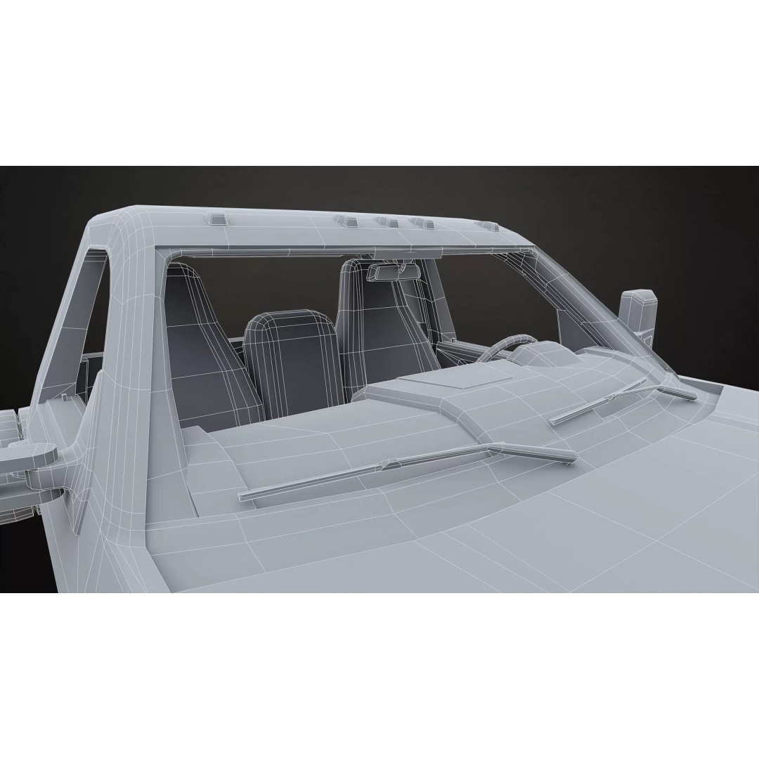 VX400 Box Truck 3D Model – Medium Duty Low Poly Game Asset, FBX