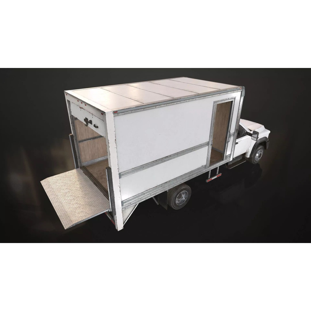 VX400 Box Truck 3D Model – Medium Duty Low Poly Game Asset, FBX - View 10