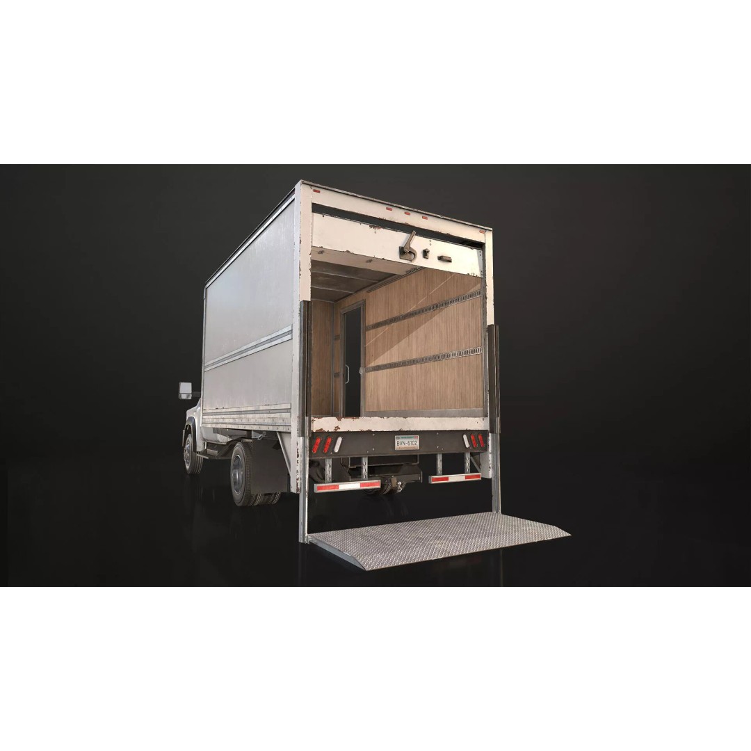 VX400 Box Truck 3D Model – Medium Duty Low Poly Game Asset, FBX - View 12