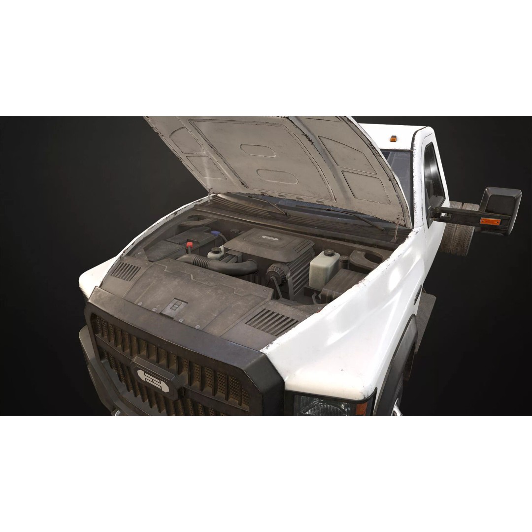 VX400 Box Truck 3D Model – Medium Duty Low Poly Game Asset, FBX - View 21