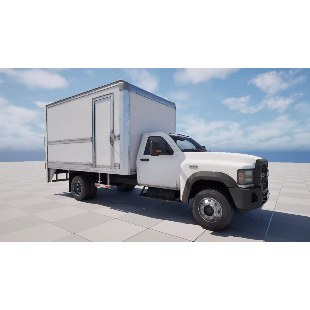 VX400 Box Truck 3D Model – Medium Duty Low Poly Game Asset, FBX - View 28