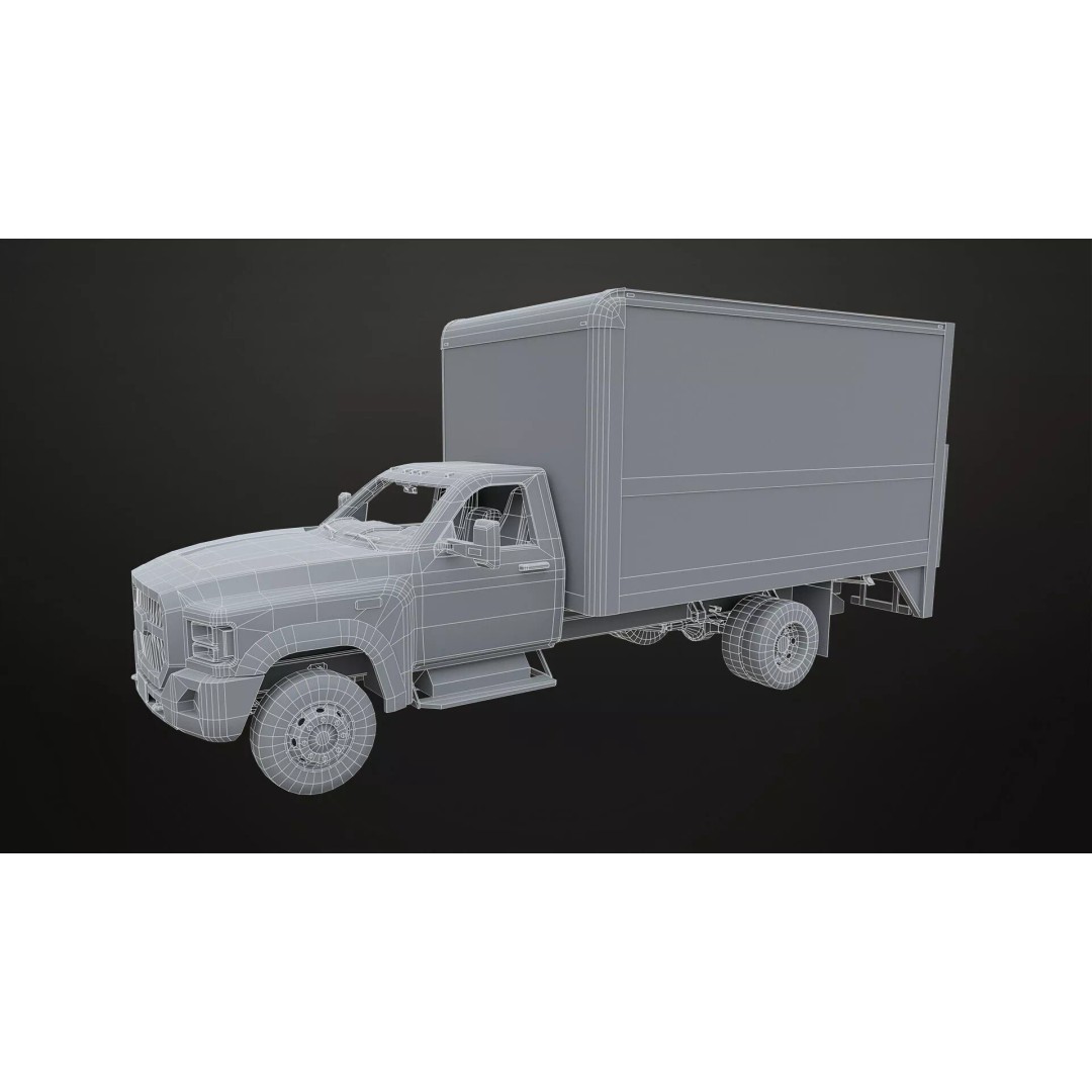 VX400 Box Truck 3D Model – Medium Duty Low Poly Game Asset, FBX - View 31