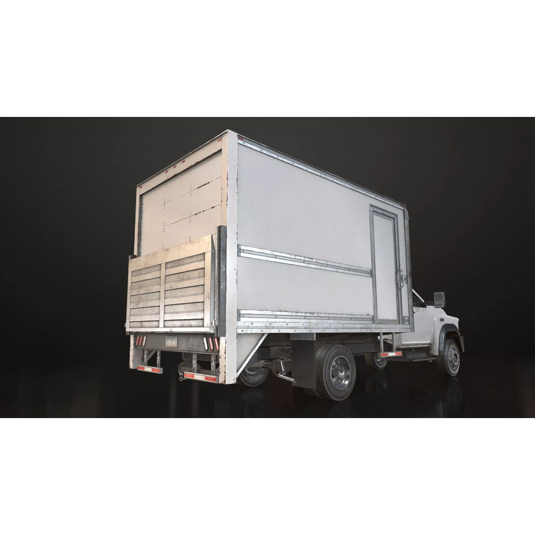 VX400 Box Truck 3D Model – Medium Duty Low Poly Game Asset, FBX - View 4