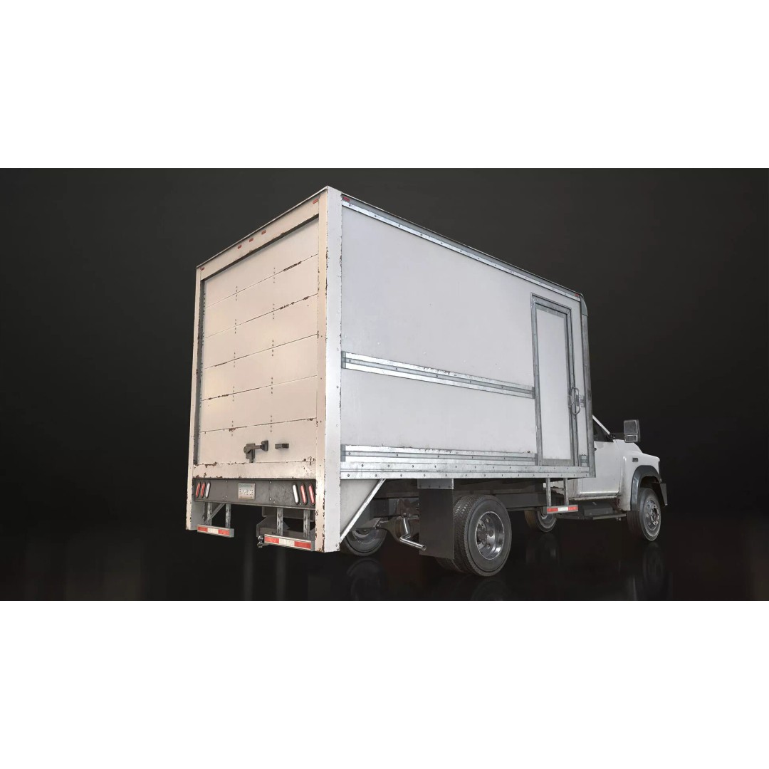 VX400 Box Truck 3D Model – Medium Duty Low Poly Game Asset, FBX - View 5
