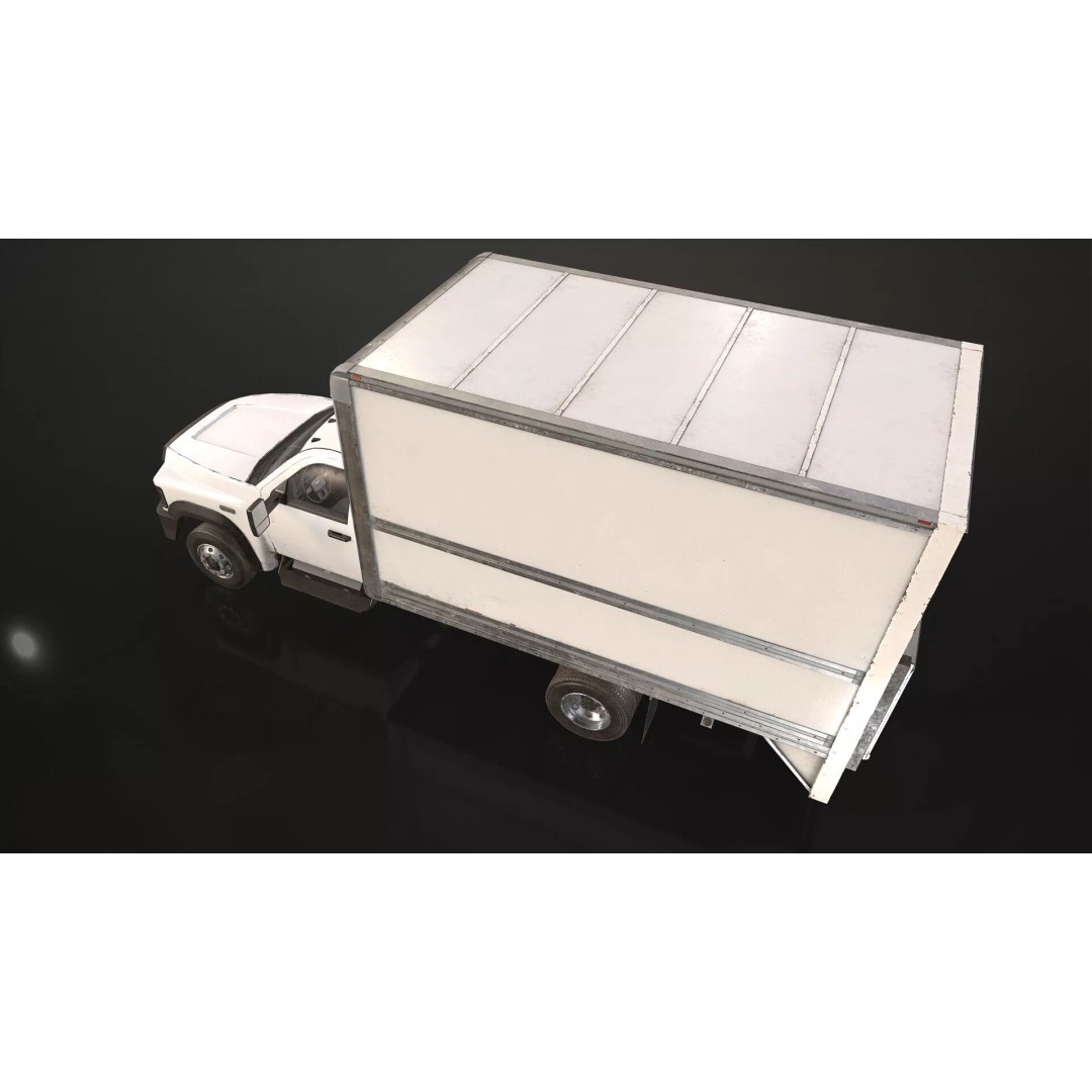 VX400 Box Truck 3D Model – Medium Duty Low Poly Game Asset, FBX - View 8