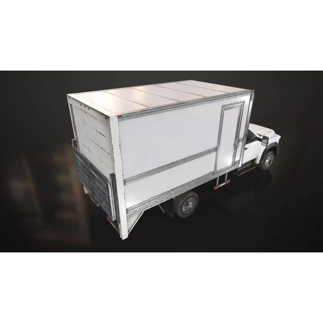 VX400 Box Truck 3D Model – Medium Duty Low Poly Game Asset, FBX - View 9