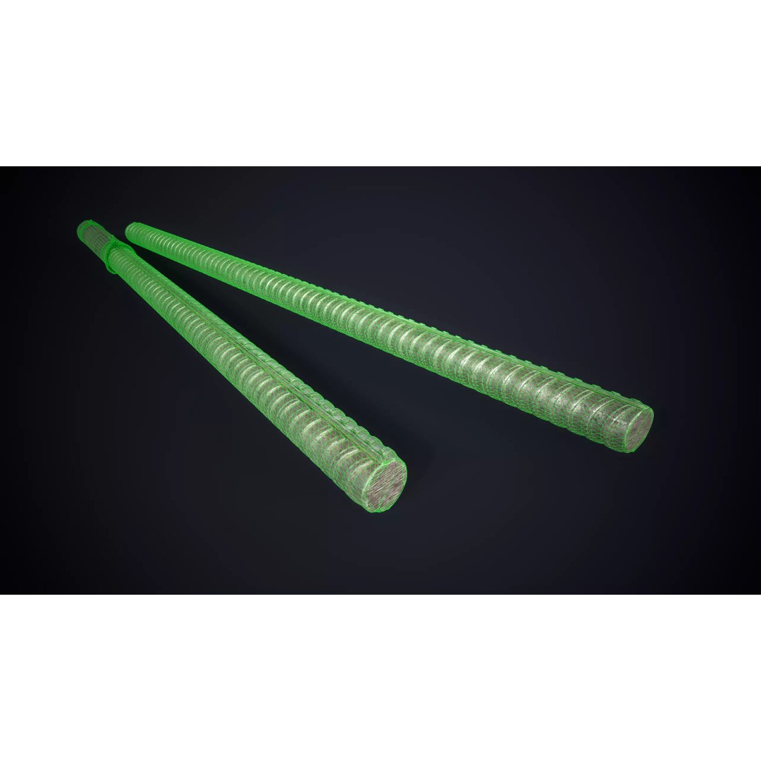 Rebar 3D Model – Low Poly Game Ready Weapon, FBX, OBJ, Blender