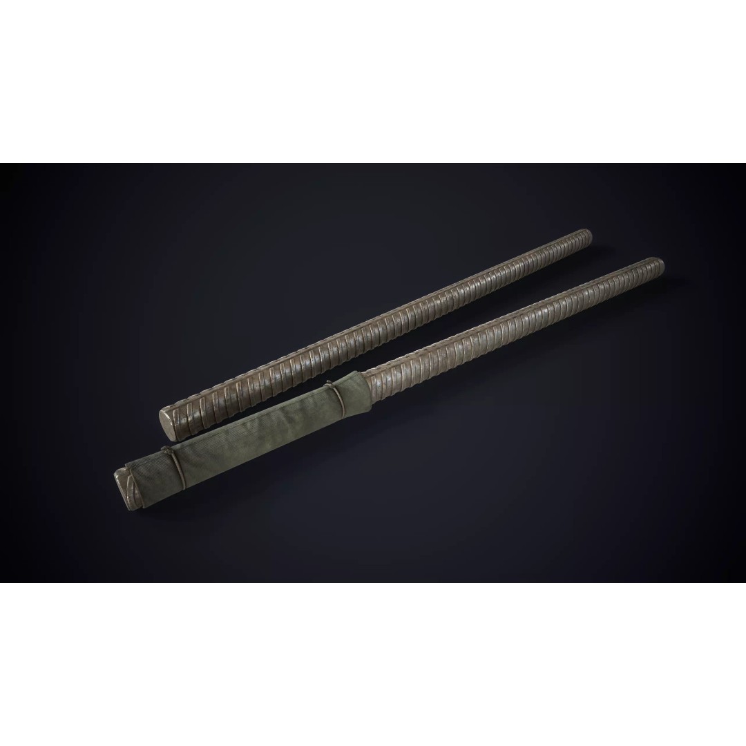 Rebar 3D Model – Low Poly Game Ready Weapon, FBX, OBJ, Blender - View 2