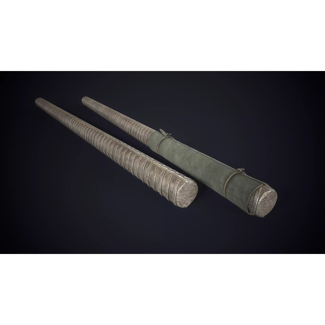 Rebar 3D Model – Low Poly Game Ready Weapon, FBX, OBJ, Blender - View 4