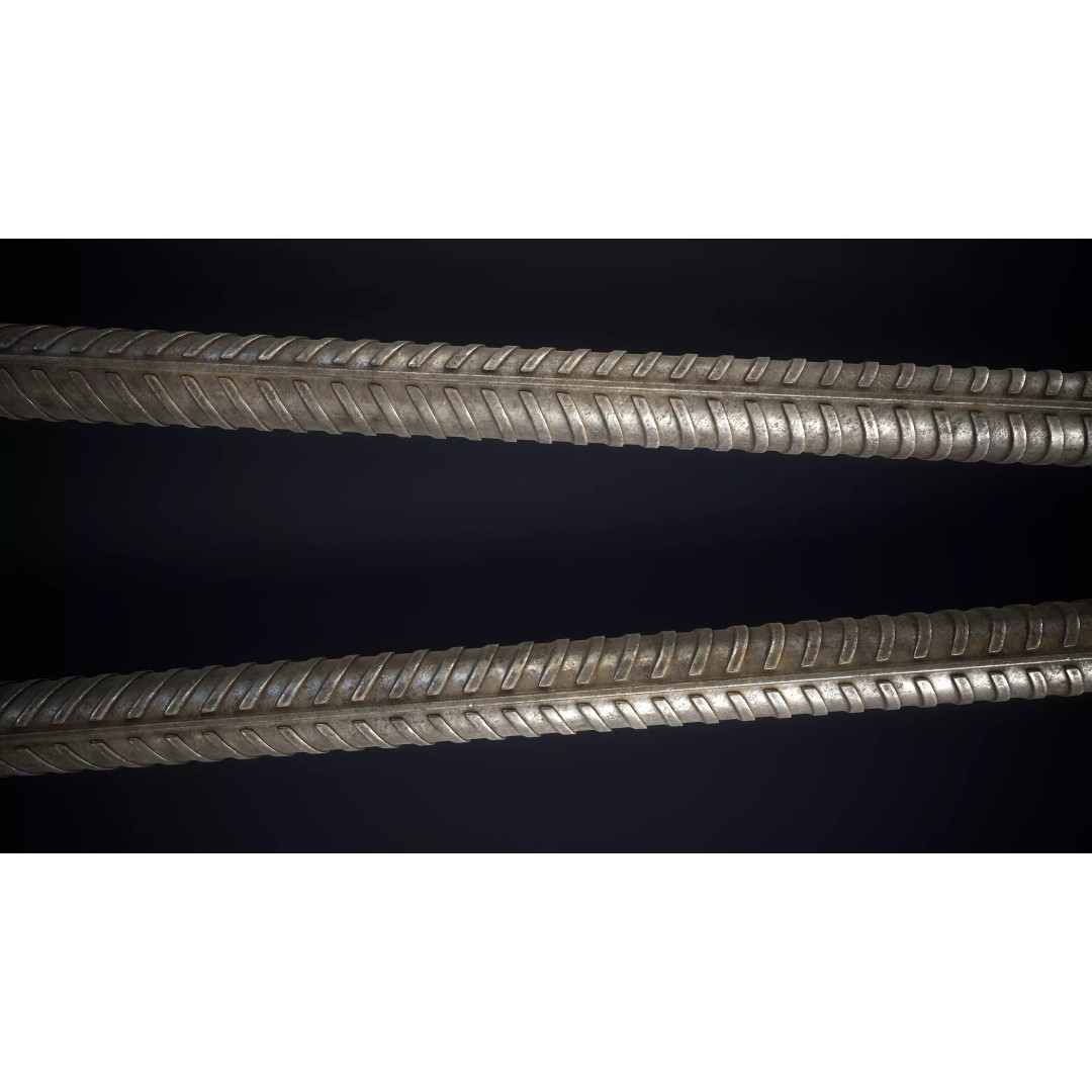 Rebar 3D Model – Low Poly Game Ready Weapon, FBX, OBJ, Blender - View 5