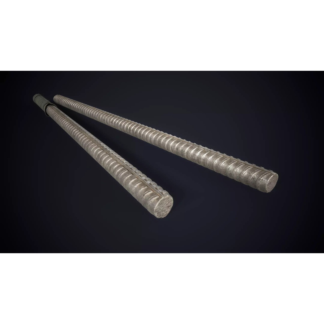 Rebar 3D Model – Low Poly Game Ready Weapon, FBX, OBJ, Blender - View 6