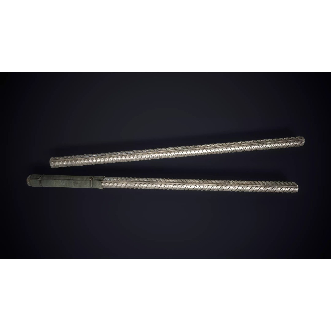 Rebar 3D Model – Low Poly Game Ready Weapon, FBX, OBJ, Blender - View 7