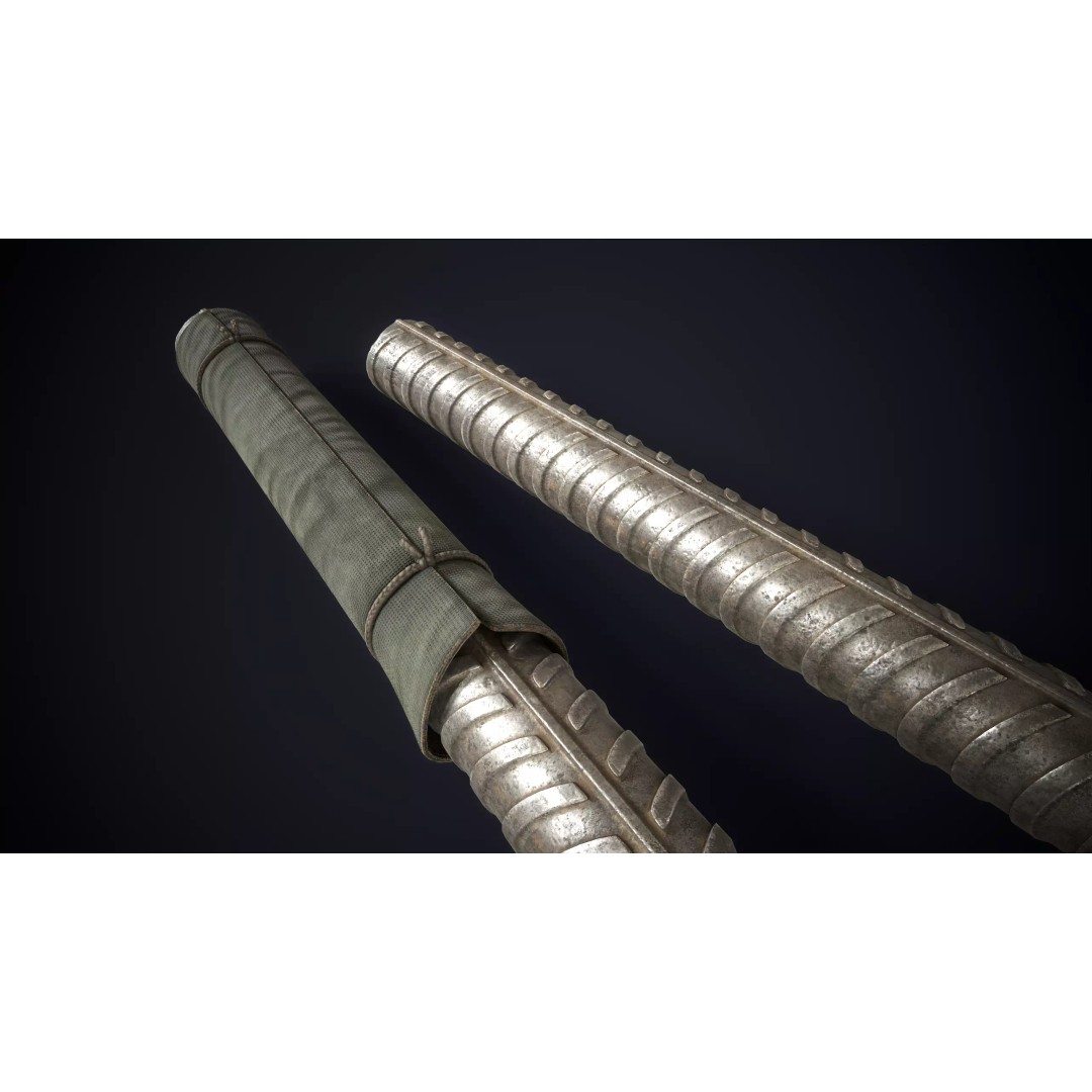 Rebar 3D Model – Low Poly Game Ready Weapon, FBX, OBJ, Blender - View 9