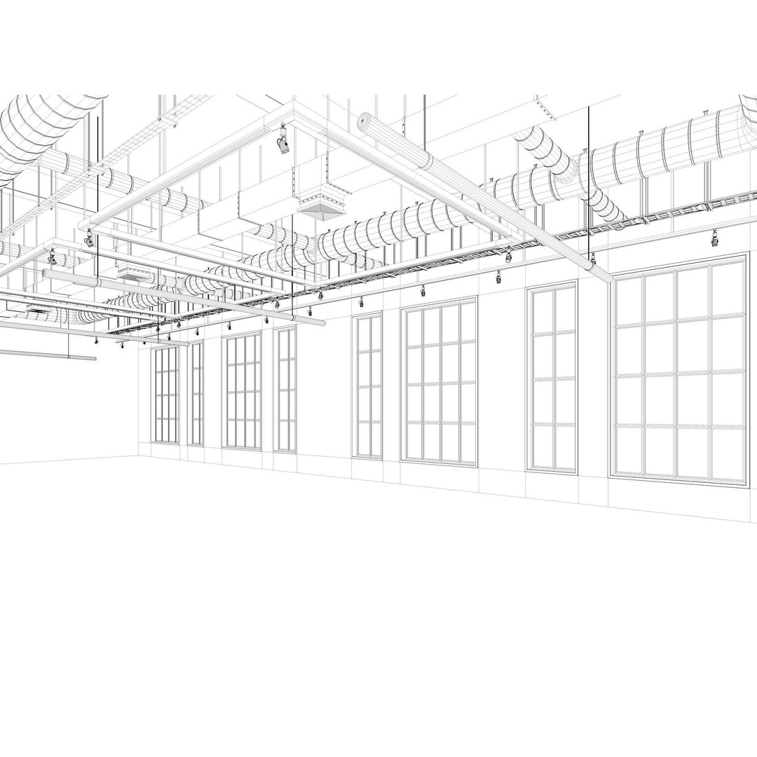 Loft Office Interior 3D Model – Modern Design, Cinema4D, FBX - View 10