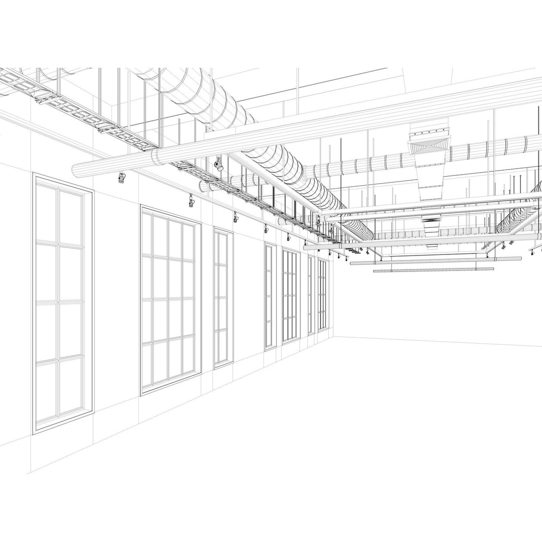 Loft Office Interior 3D Model – Modern Design, Cinema4D, FBX - View 14