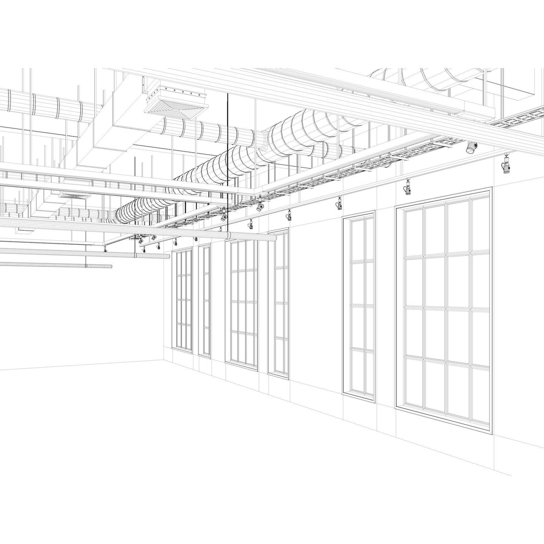 Loft Office Interior 3D Model – Modern Design, Cinema4D, FBX - View 16