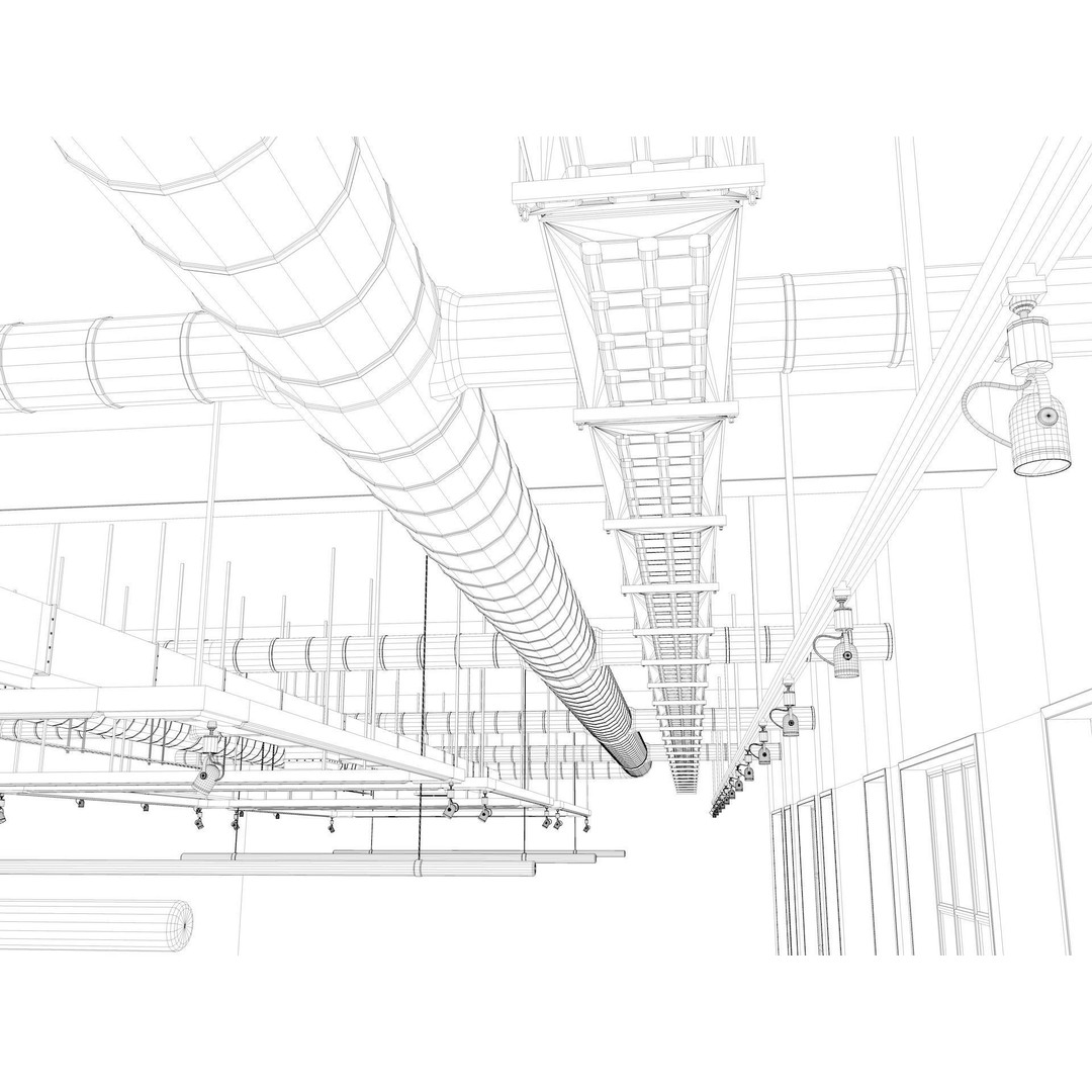 Loft Office Interior 3D Model – Modern Design, Cinema4D, FBX - View 17