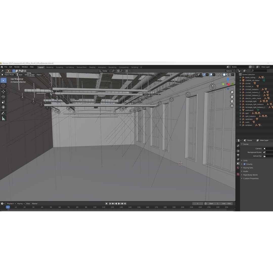 Loft Office Interior 3D Model – Modern Design, Cinema4D, FBX - View 18