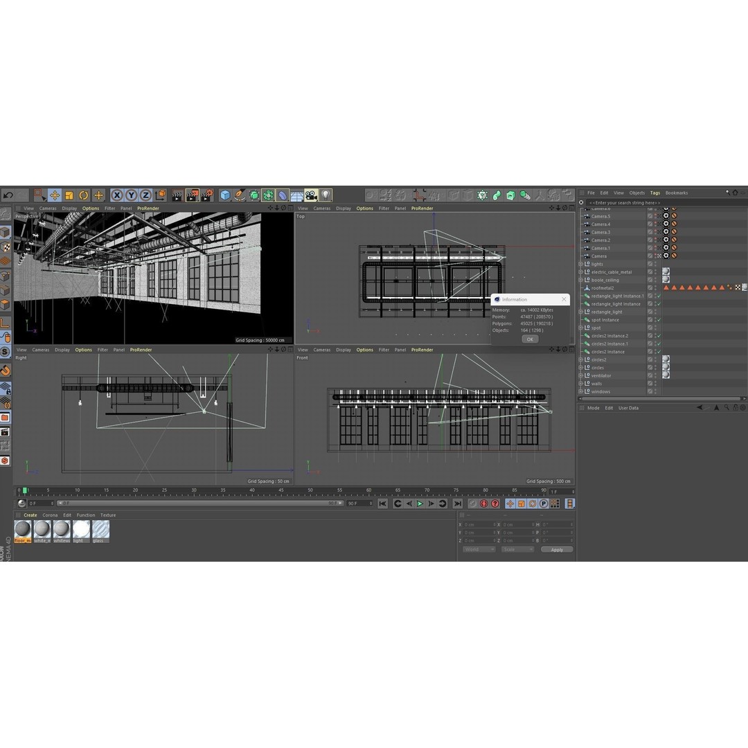 Loft Office Interior 3D Model – Modern Design, Cinema4D, FBX - View 19