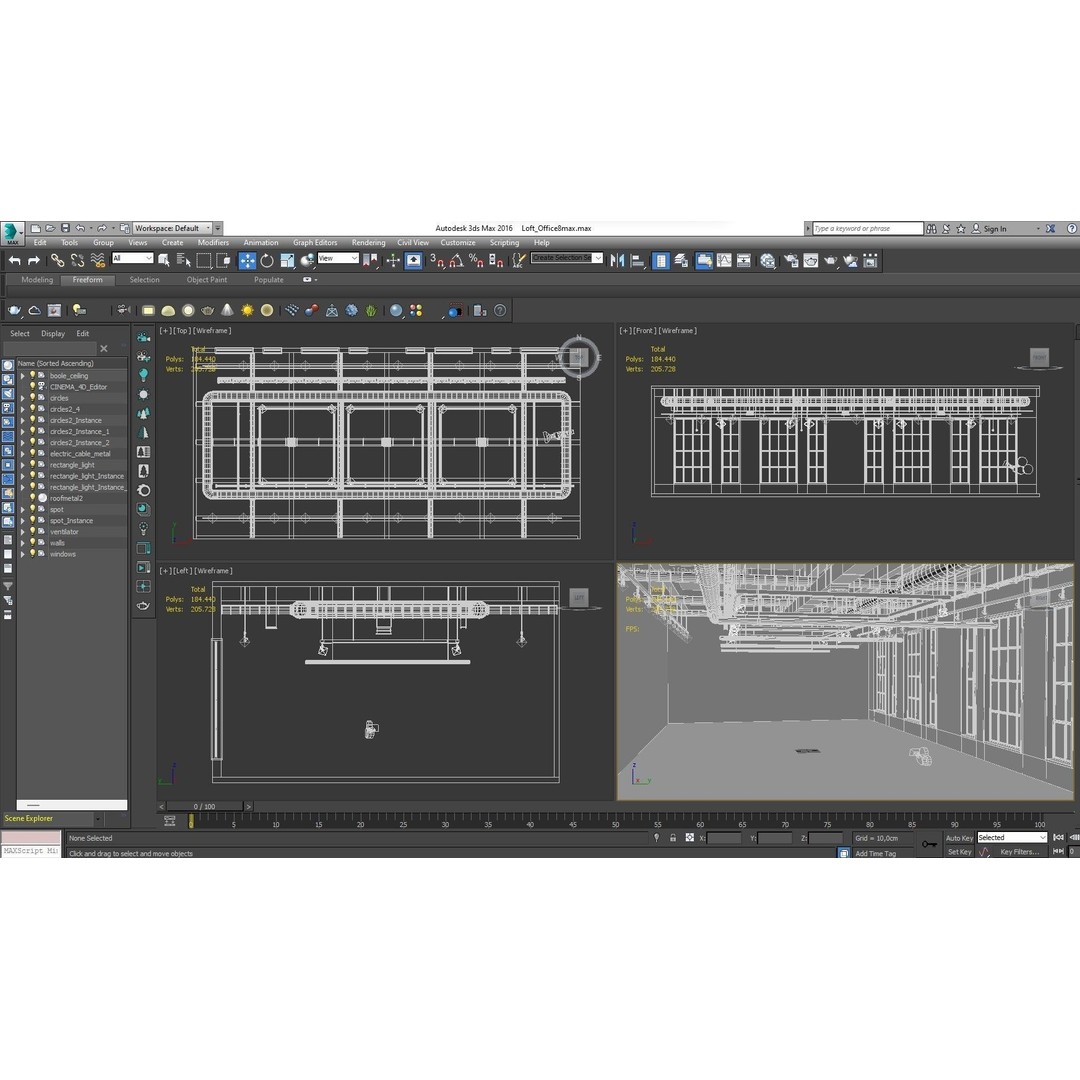 Loft Office Interior 3D Model – Modern Design, Cinema4D, FBX - View 20