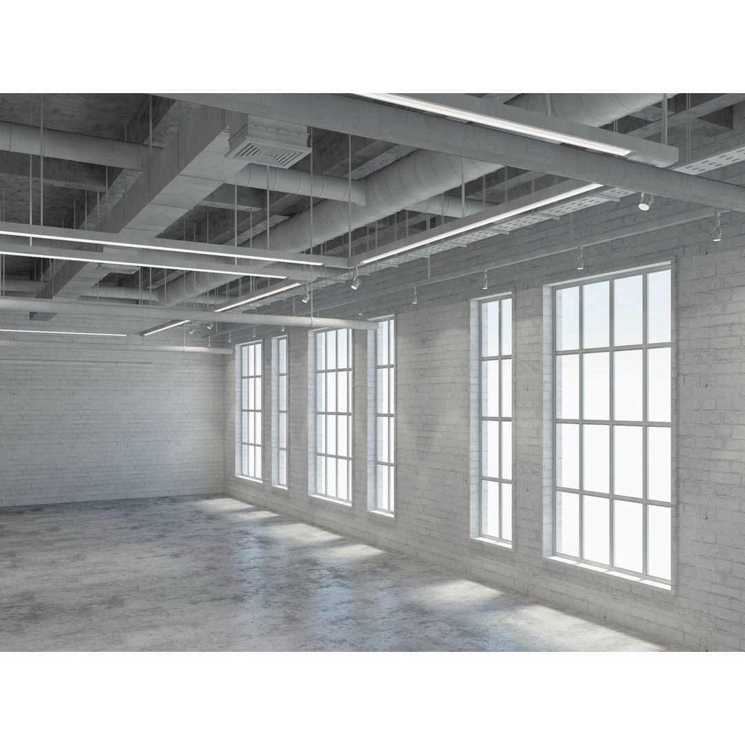 Loft Office Interior 3D Model – Modern Design, Cinema4D, FBX - View 8