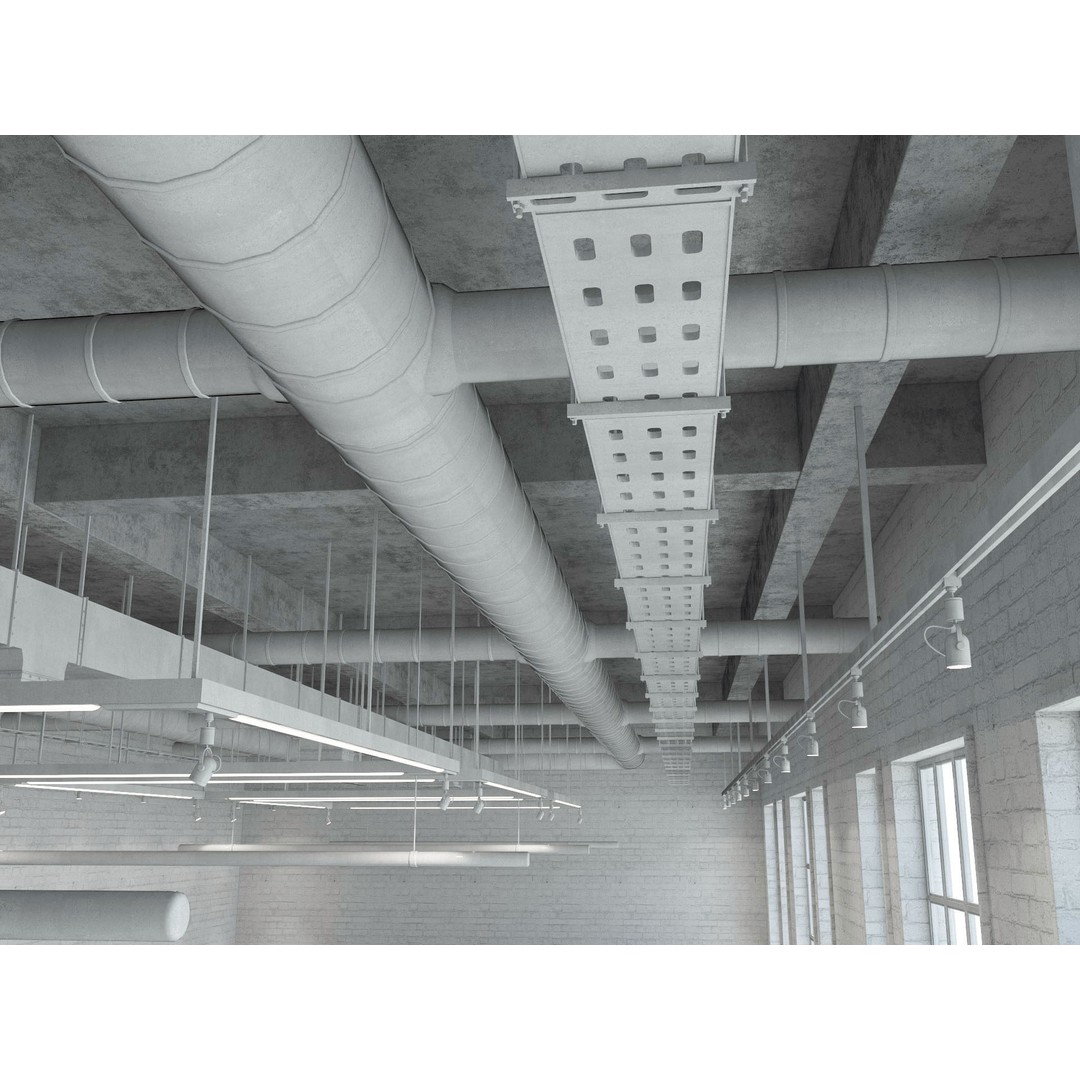 Loft Office Interior 3D Model – Modern Design, Cinema4D, FBX - View 9