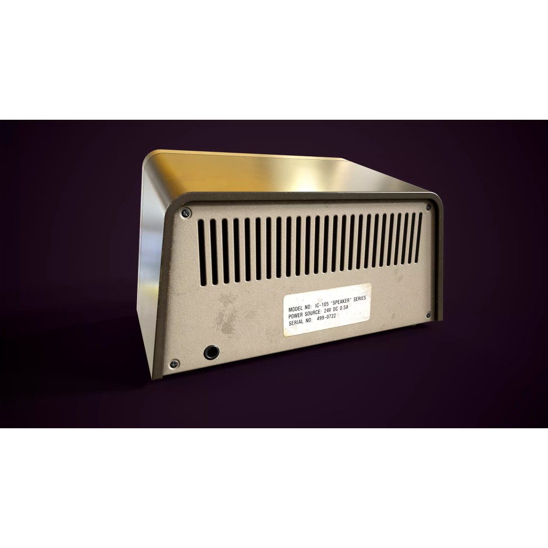 Vintage Intercom and Microphone 3D Model – Low Poly PBR Game Asset, FBX - View 4