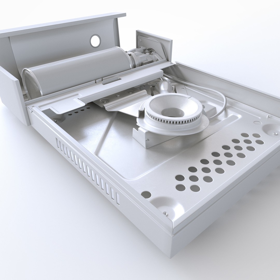 Portable Gas Stove 3D Model – Low Poly PBR Kitchenware, FBX, OBJ - View 11