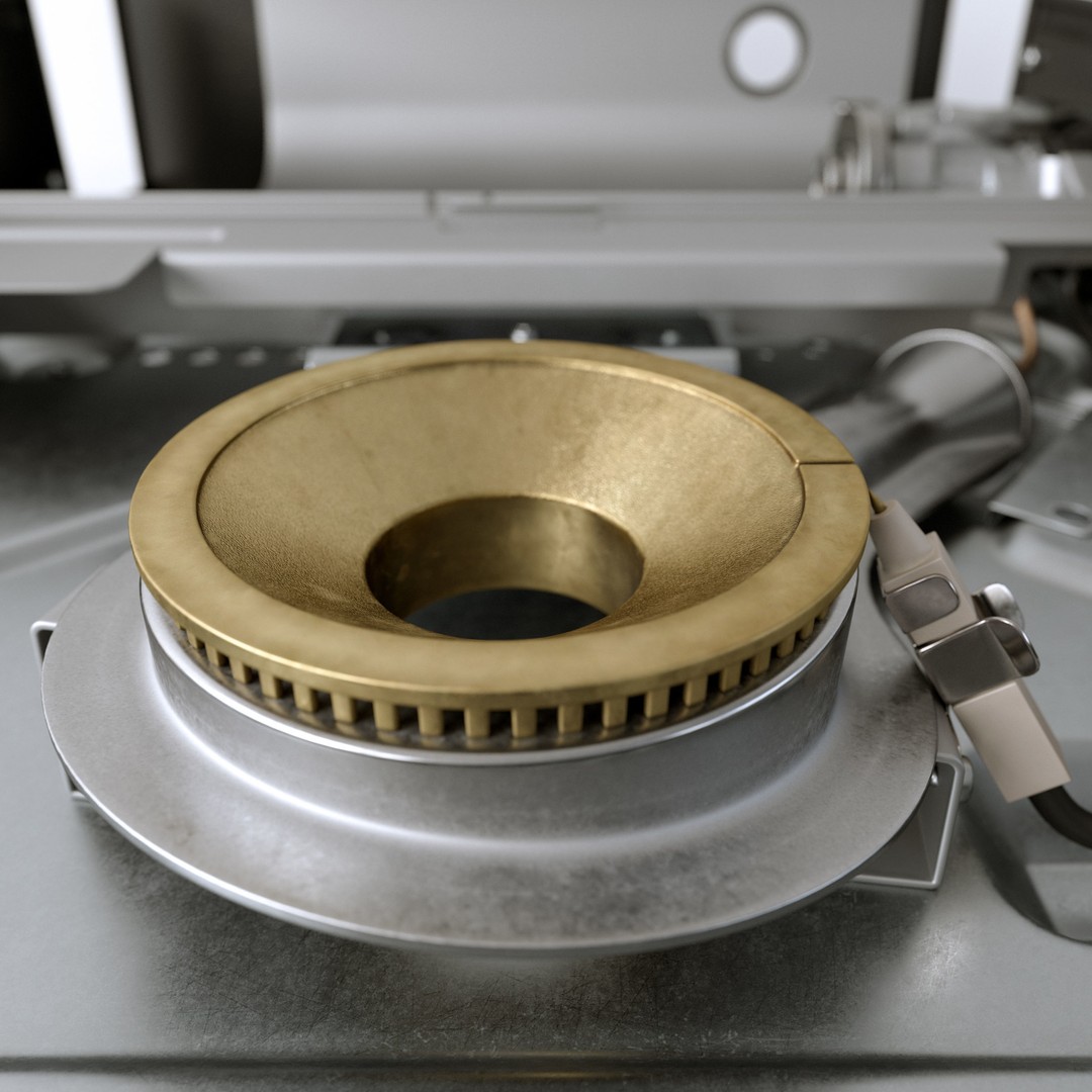 Portable Gas Stove 3D Model – Low Poly PBR Kitchenware, FBX, OBJ - View 12