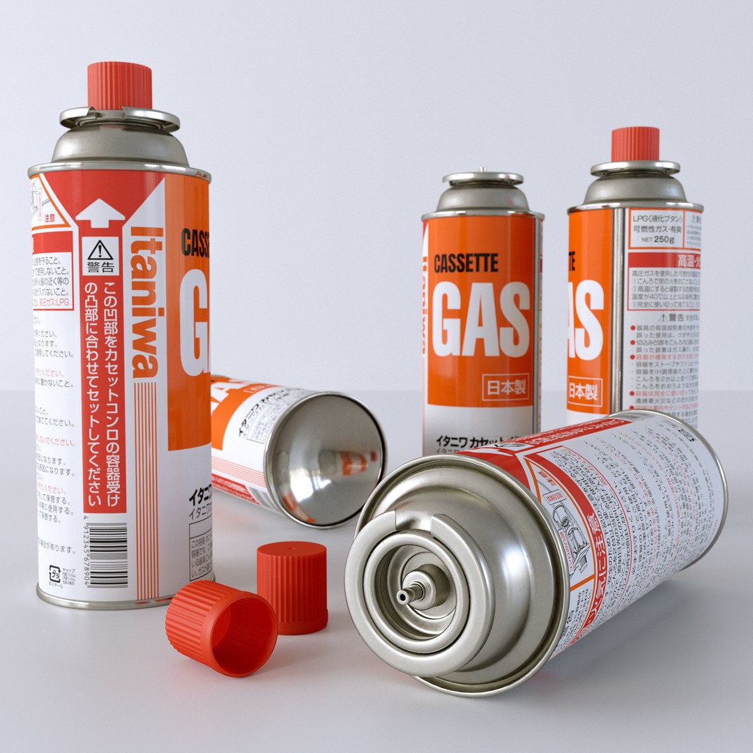 Portable Gas Stove 3D Model – Low Poly PBR Kitchenware, FBX, OBJ - View 17