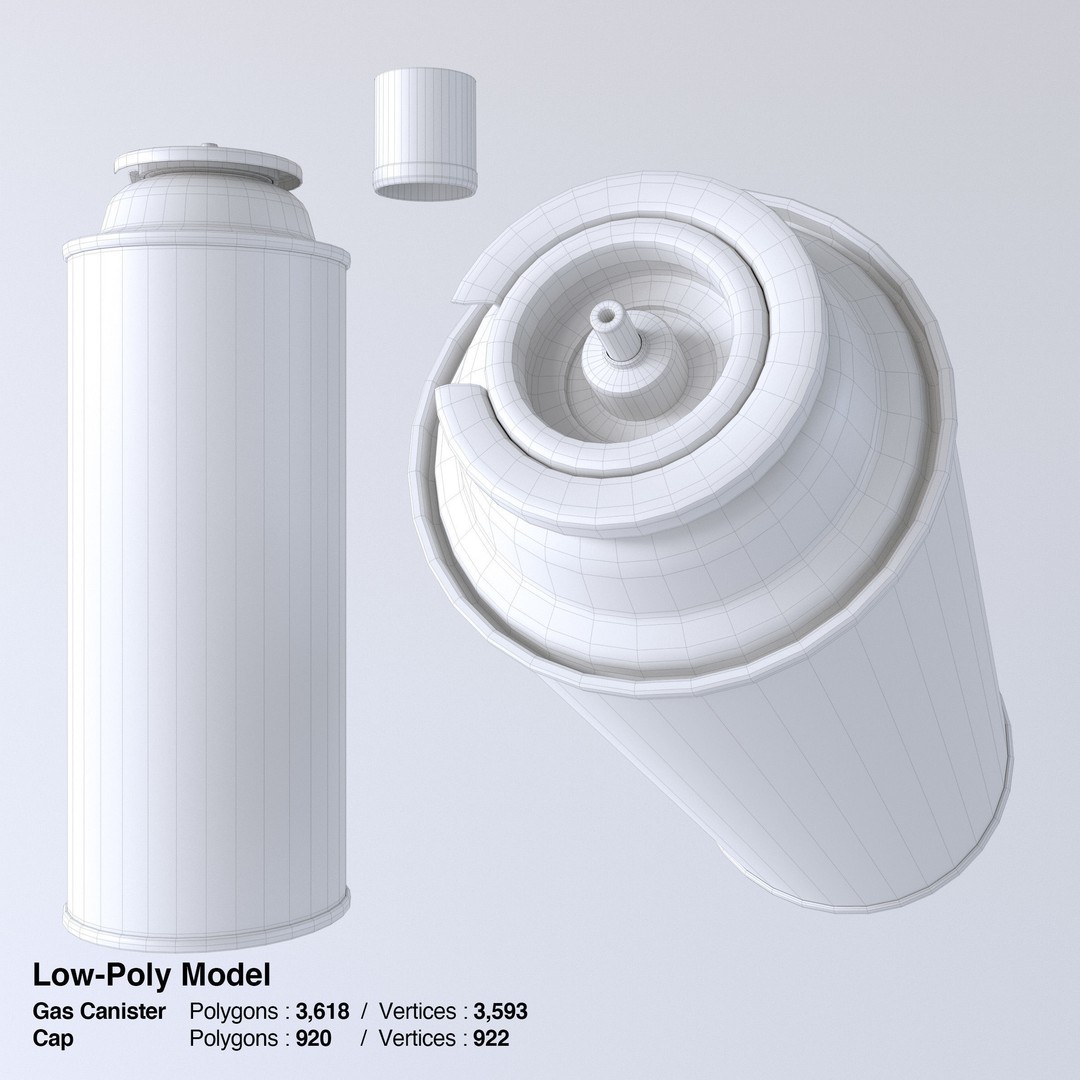 Portable Gas Stove 3D Model – Low Poly PBR Kitchenware, FBX, OBJ - View 40
