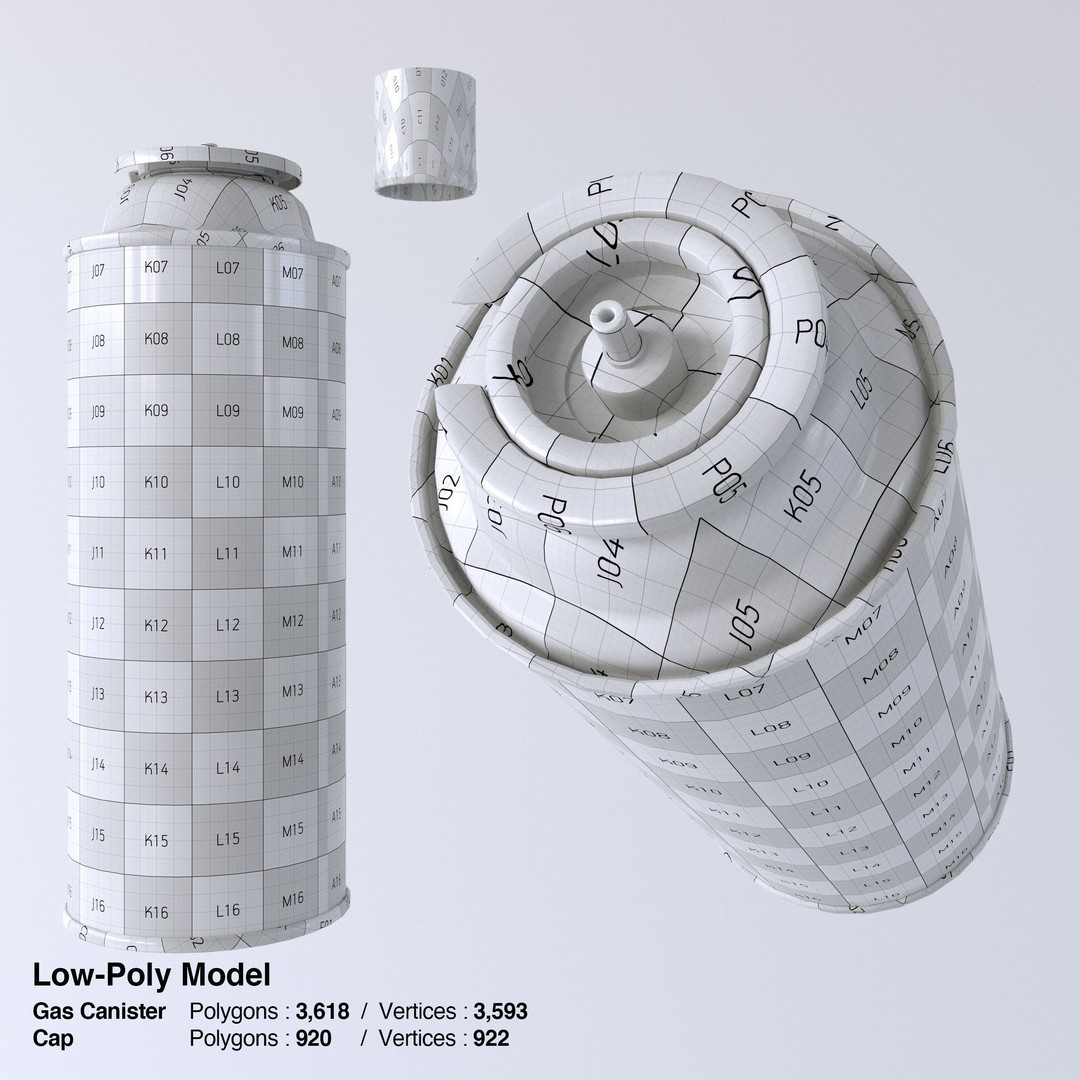 Portable Gas Stove 3D Model – Low Poly PBR Kitchenware, FBX, OBJ - View 41