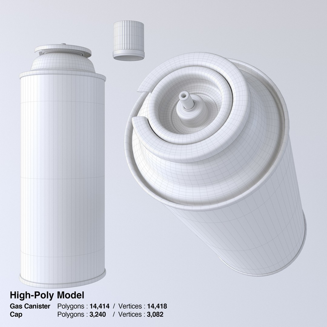 Portable Gas Stove 3D Model – Low Poly PBR Kitchenware, FBX, OBJ - View 43