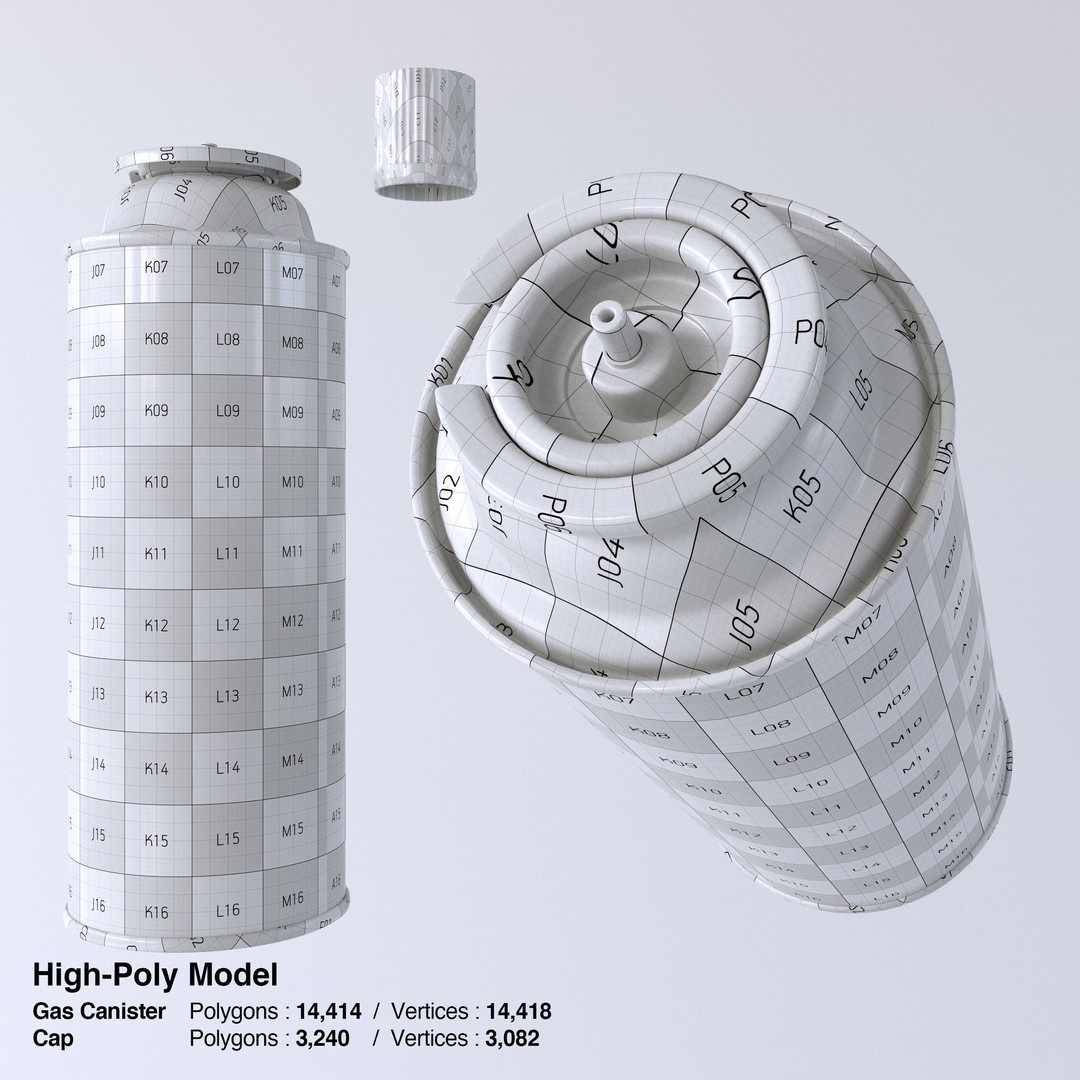 Portable Gas Stove 3D Model – Low Poly PBR Kitchenware, FBX, OBJ - View 44