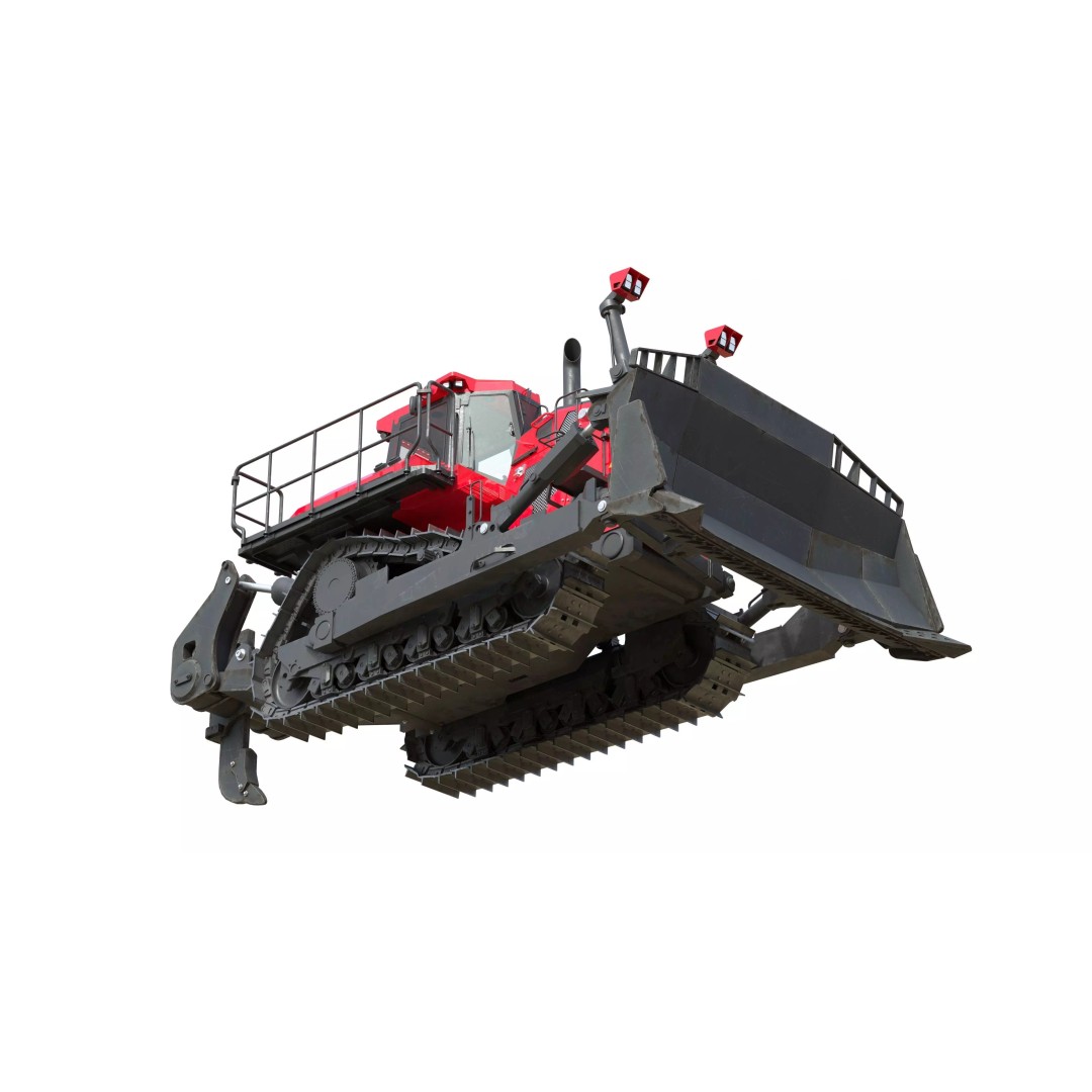 Liebherr PR776 Litronic Crawler Tractor 3D Model – Low Poly Game Asset, FBX - View 3