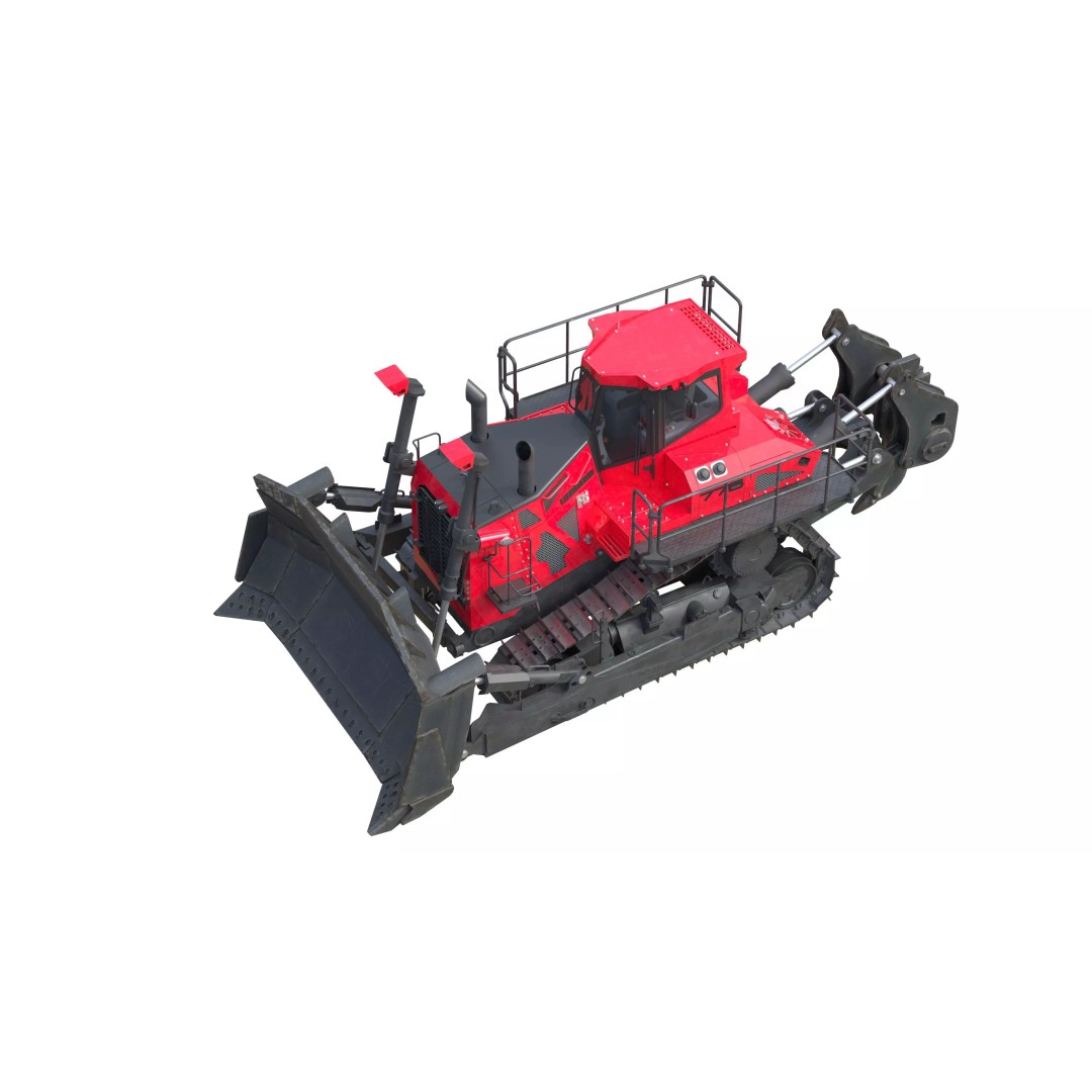 Liebherr PR776 Litronic Crawler Tractor 3D Model – Low Poly Game Asset, FBX - View 8