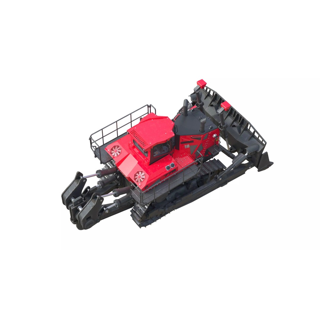 Liebherr PR776 Litronic Crawler Tractor 3D Model – Low Poly Game Asset, FBX - View 9