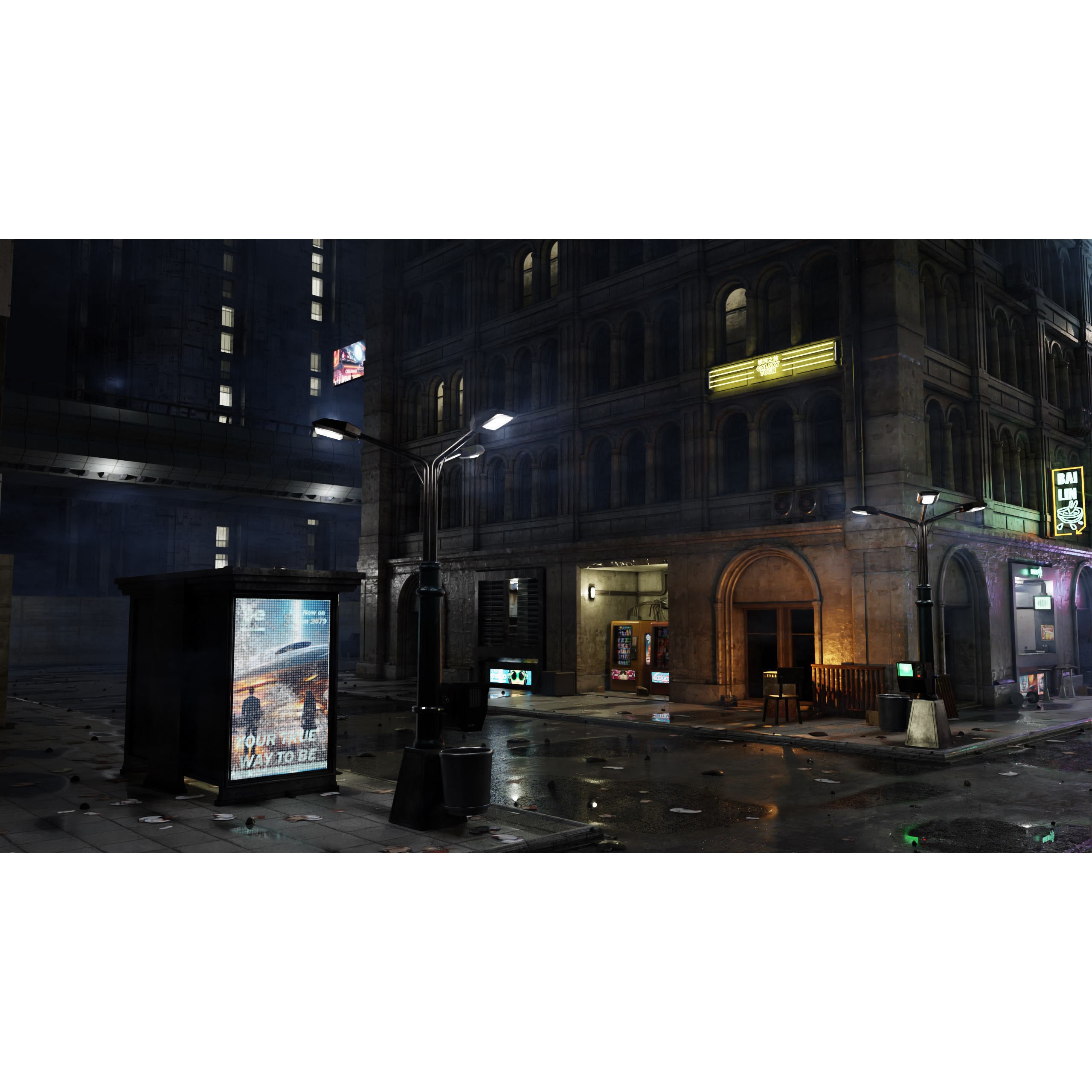 ULTRA Detailed Sci-Fi Cyberpunk City - Game-Ready 3D Model - View 15