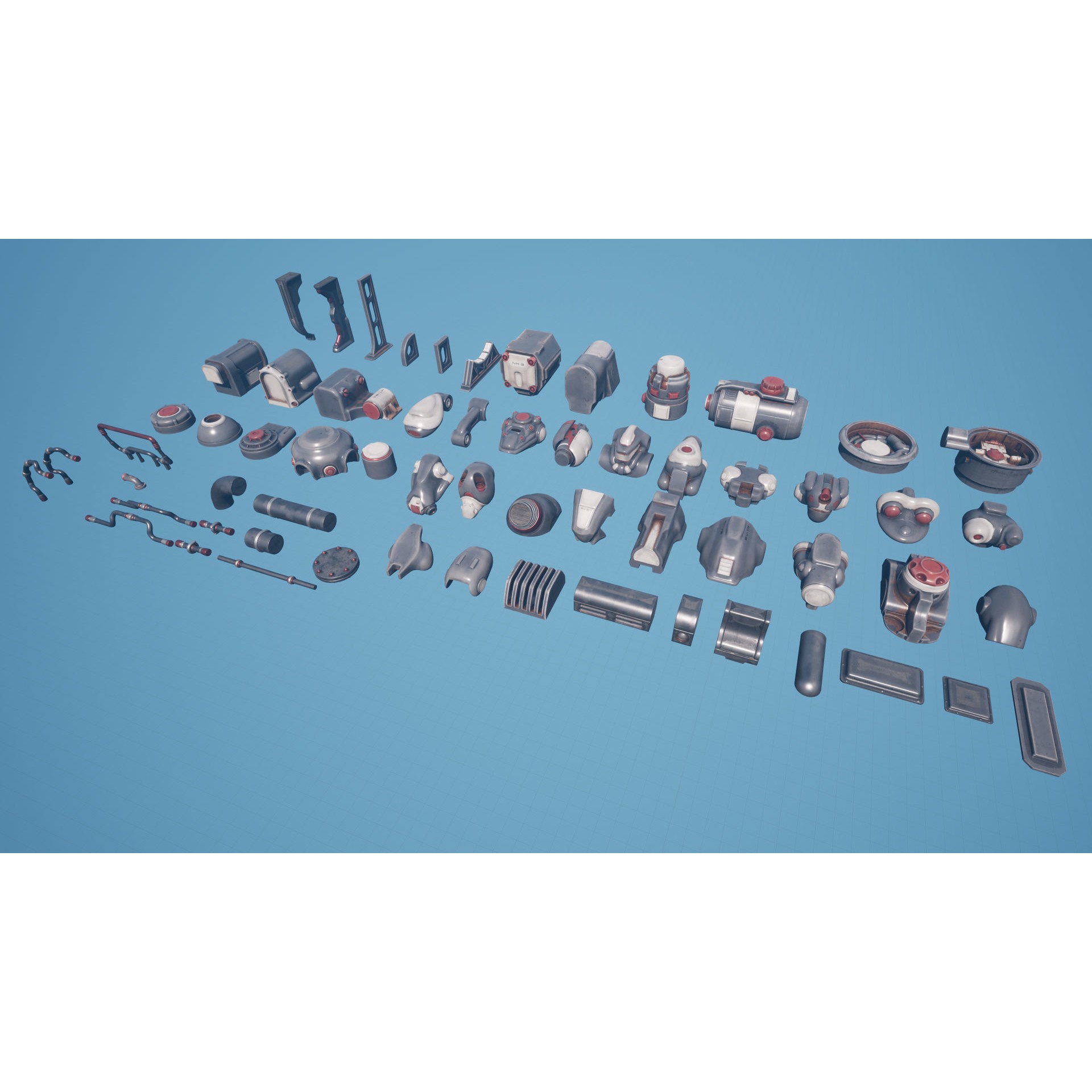 Sci-Fi Kit - Low-Poly Game-Ready 3D Model - View 8