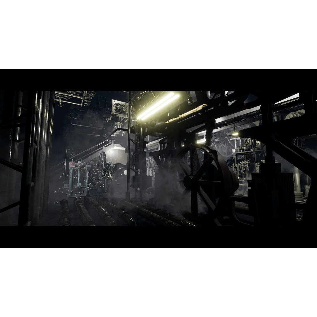 Engine Hall 3D Model – Low Poly Animated Industrial Machine, FBX - View 5