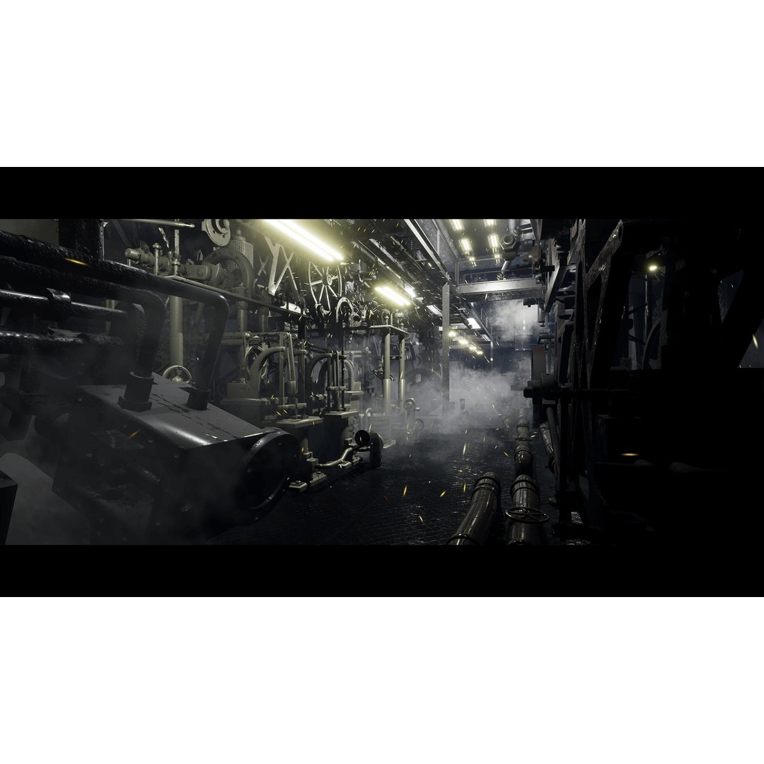 Engine Hall 3D Model – Low Poly Animated Industrial Machine, FBX - View 9
