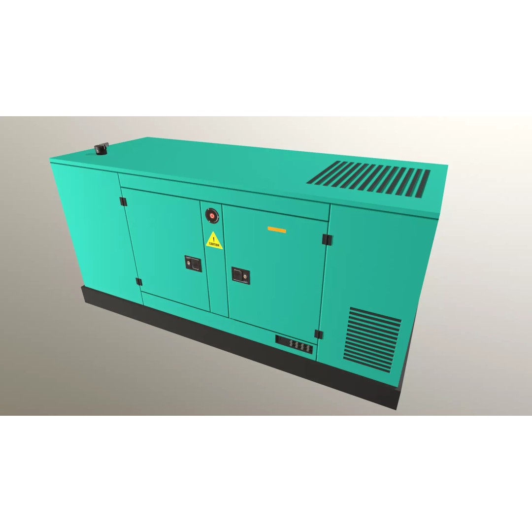 Industrial Power Generator 3D Model – Low Poly PBR Game Asset, FBX - View 11